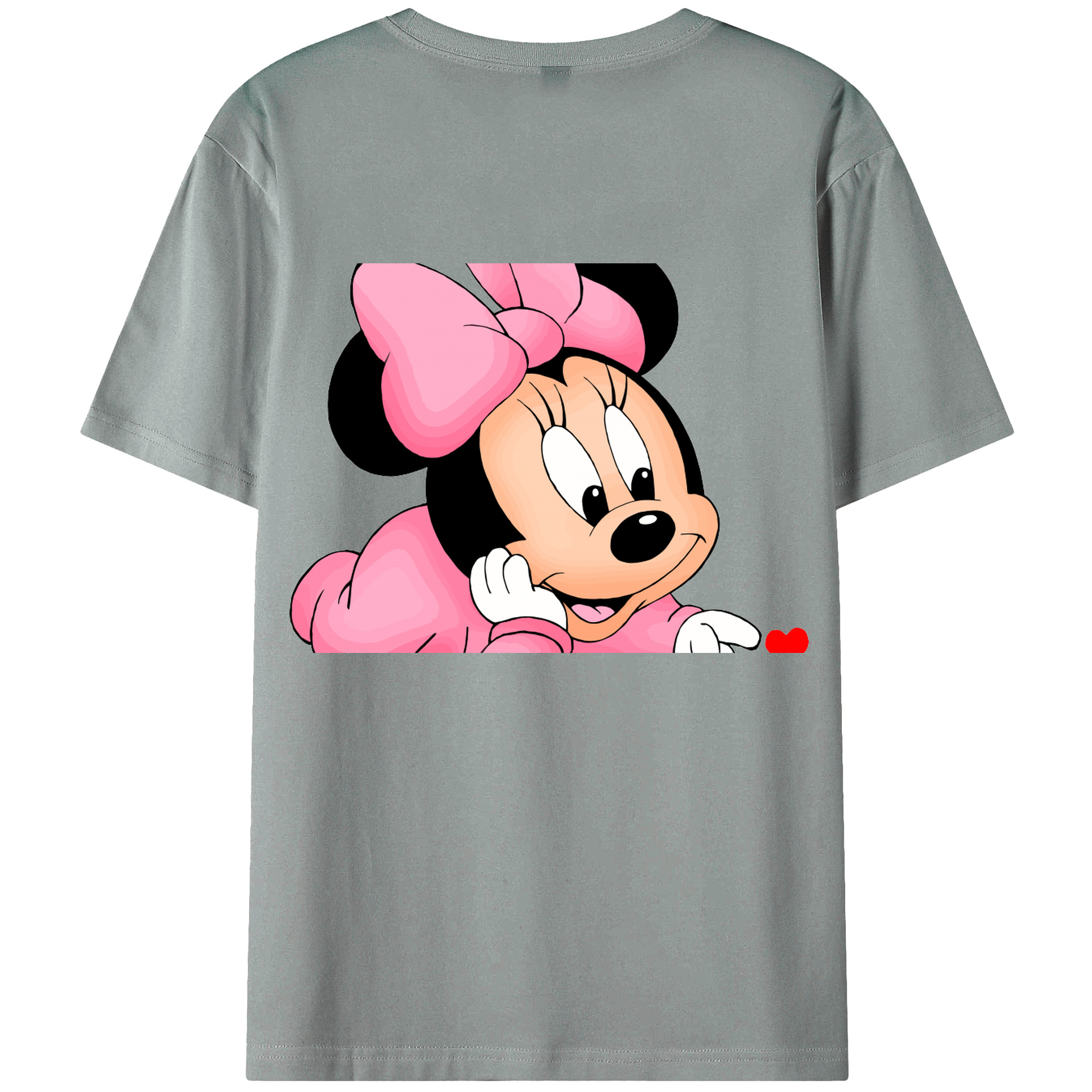 ミッキーマウス Mickey Mouse 綿100％ メンズ半袖Tシャツ（バックプリント） 通気性
